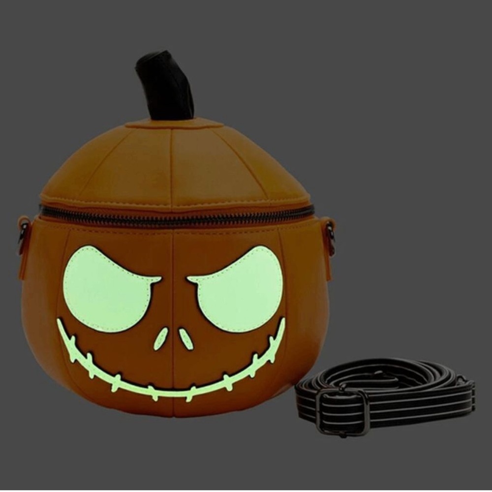 Disney Loungefly The Nightmare Before Christmas Jack Glow Pumpkin Crossbody Bag